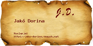 Jakó Dorina névjegykártya