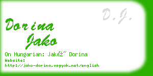 dorina jako business card